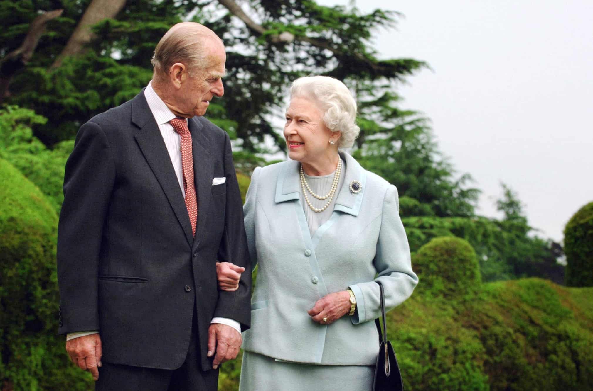 Queen Elizabeth II and the Duke of Edinburgh at Broadlands, November 2007, where they spent their wedding night 60 years earlier. Photograph: Fiona Hanson/PA