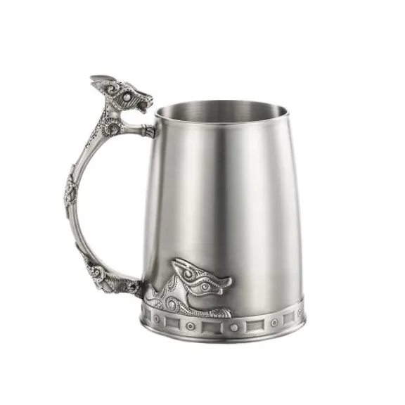 Pewter Celtic Wolf Tankard