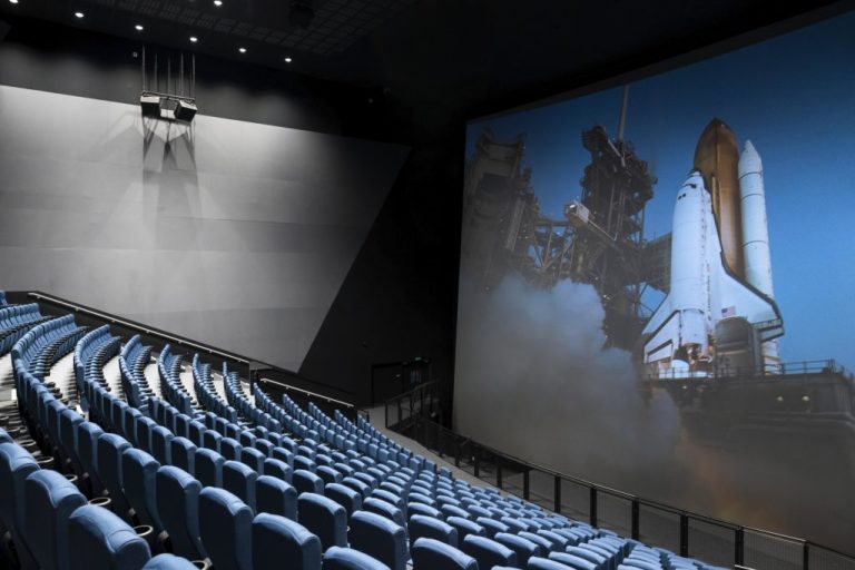 Inside an IMAX theatre