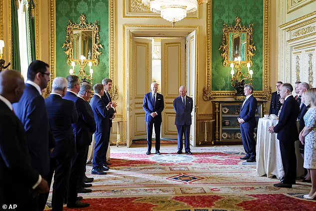King Charles and Mr Biden meet with participants of the Climate Finance Mobilisation forum at Windsor Castle