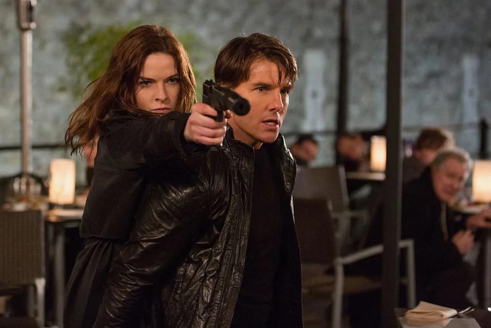 Rebecca Ferguson and Tom Cruise in Mission: Impossible - Rogue Nation (Alamy)