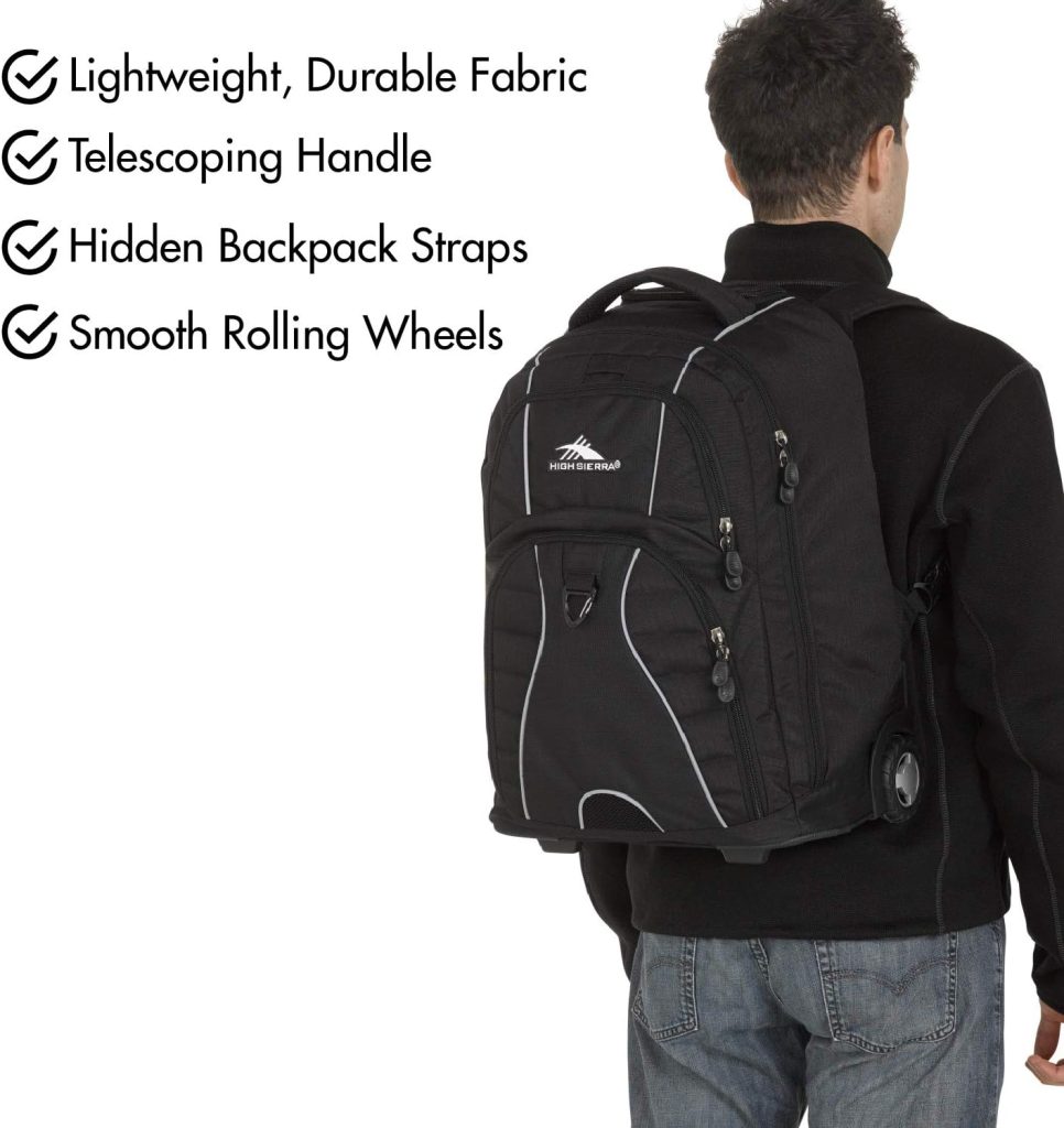Wheeled backpack bag