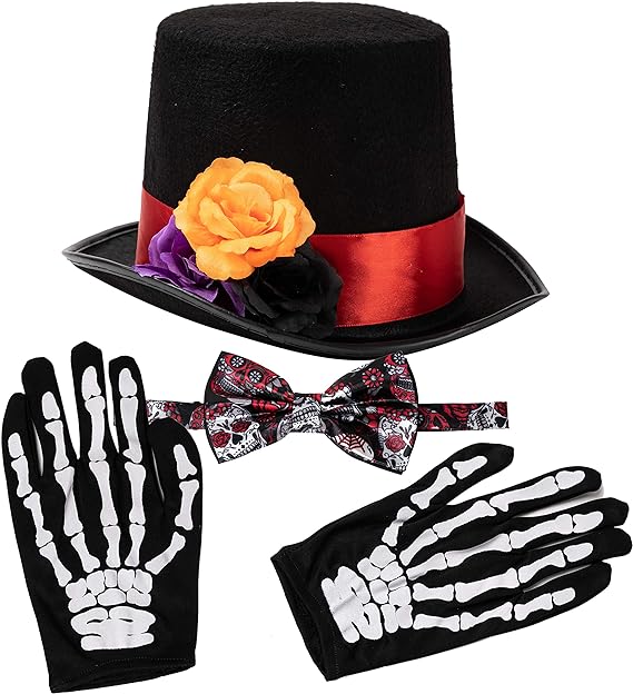 Hat, gloves, and bow tie